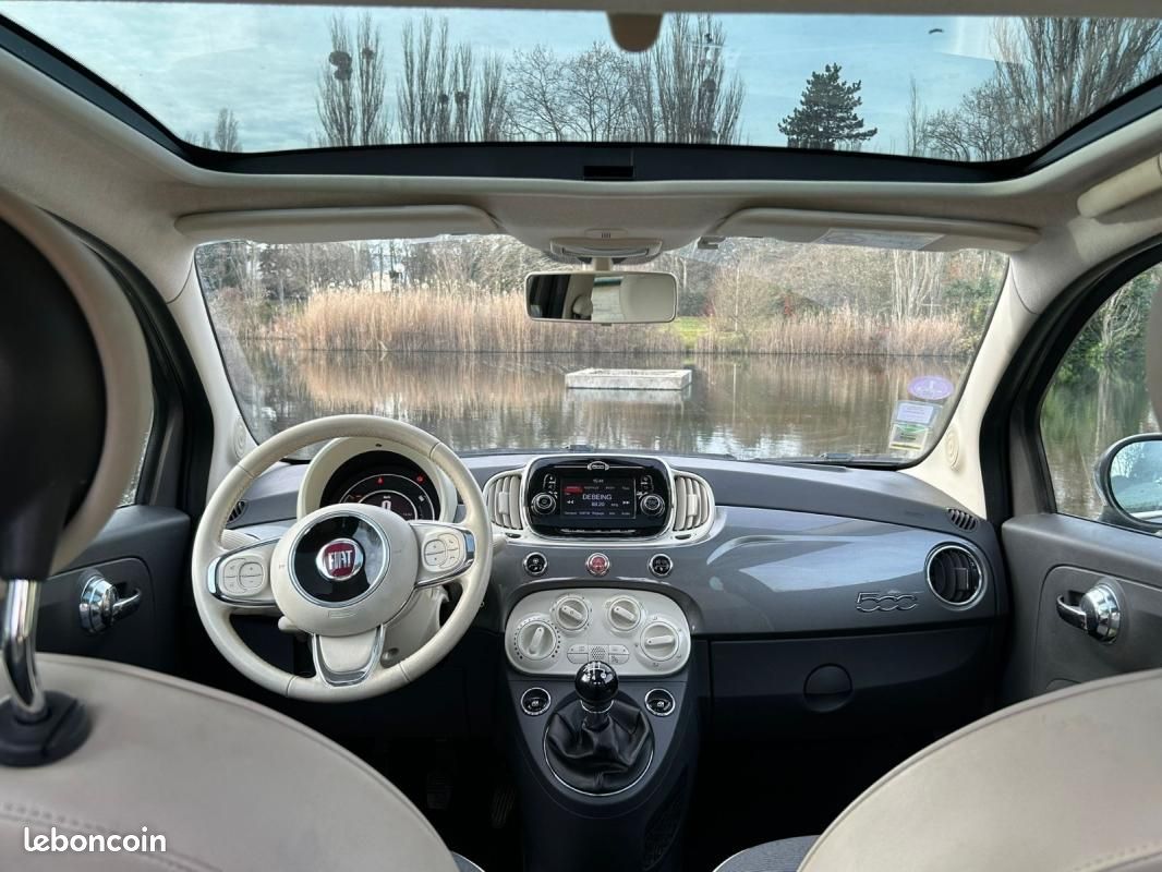 Fiat 500 MY17 1.2 – 69 ch Lounge – Toit panoramique