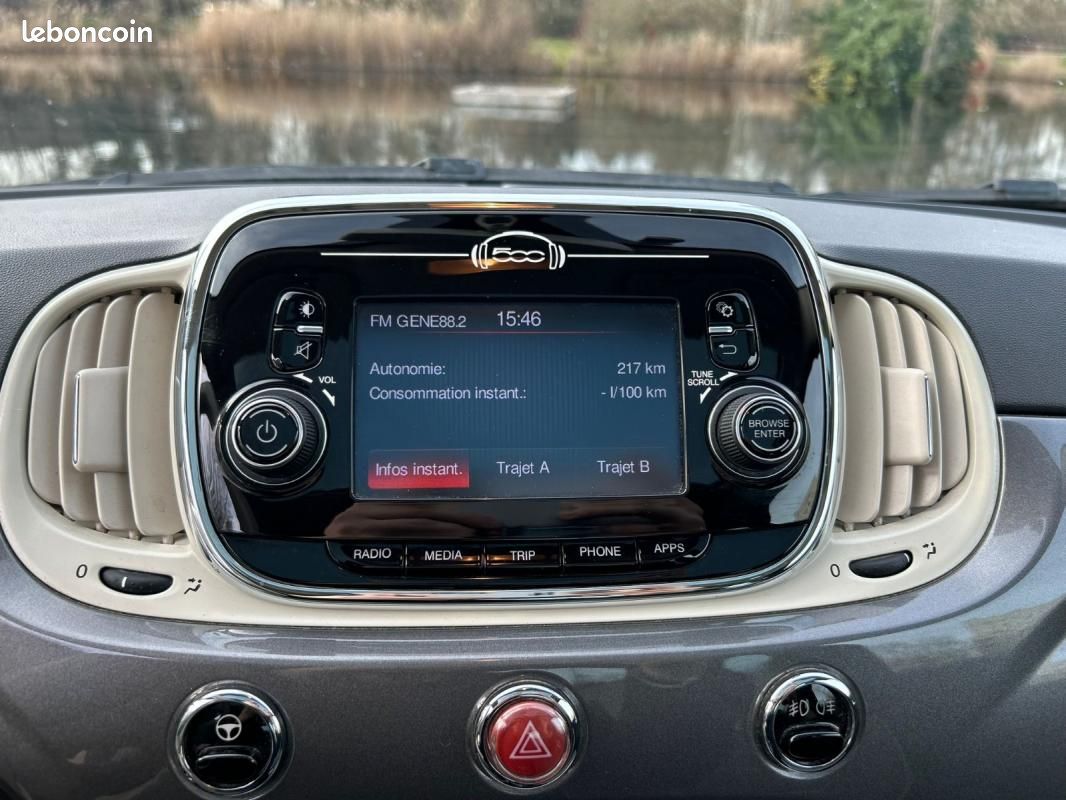 Fiat 500 MY17 1.2 – 69 ch Lounge – Toit panoramique