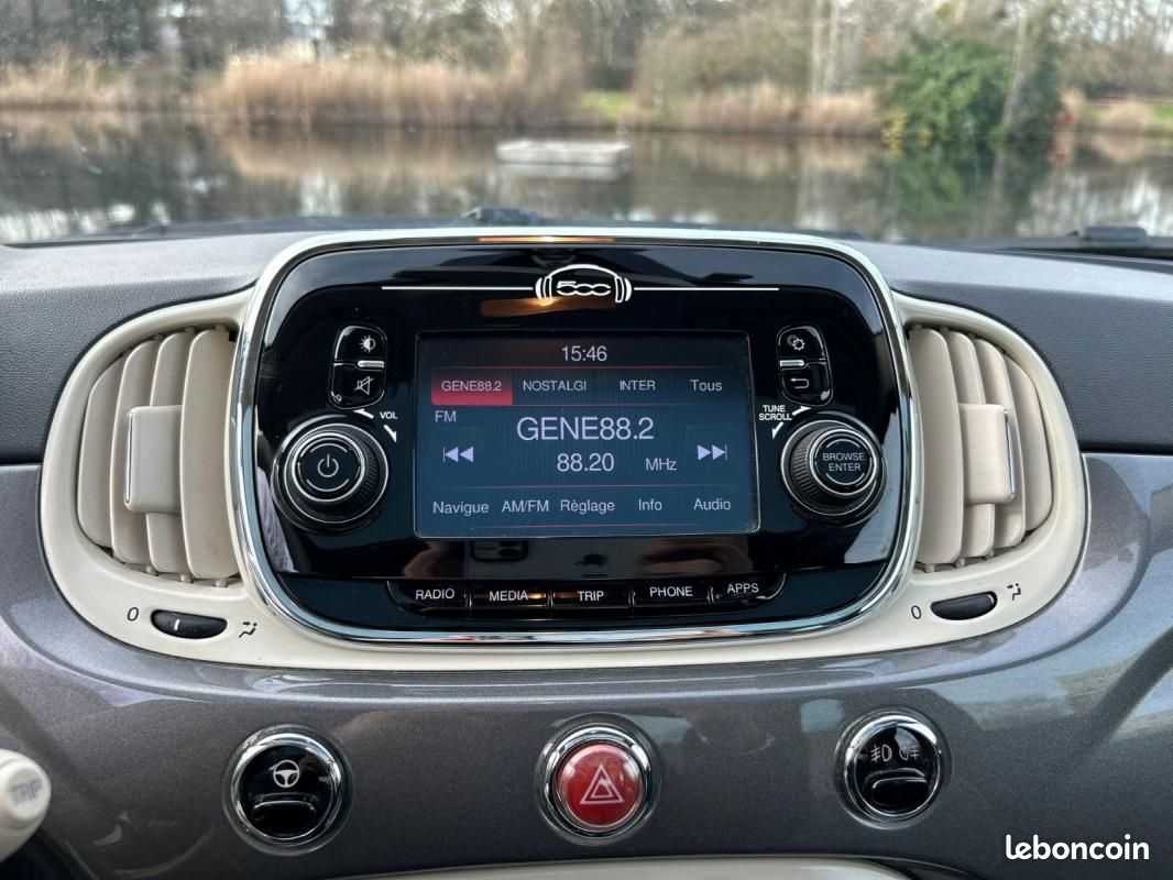 Fiat 500 MY17 1.2 – 69 ch Lounge – Toit panoramique