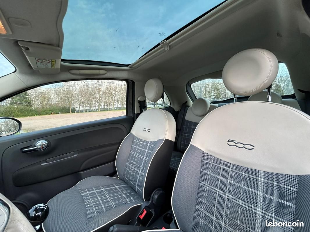 Fiat 500 MY17 1.2 – 69 ch Lounge – Toit panoramique