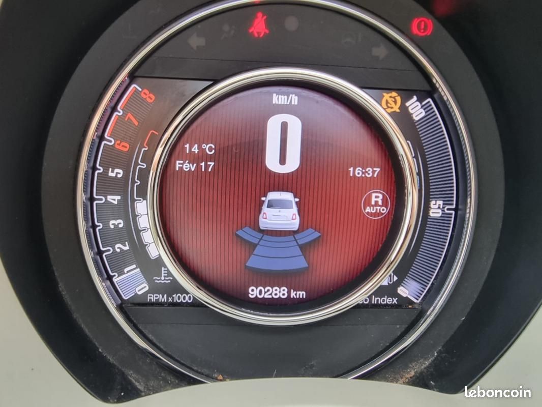 Fiat 500 SERIE 6 0.9 85 ch SS Dualogic S – Toit ouvrant CUIR