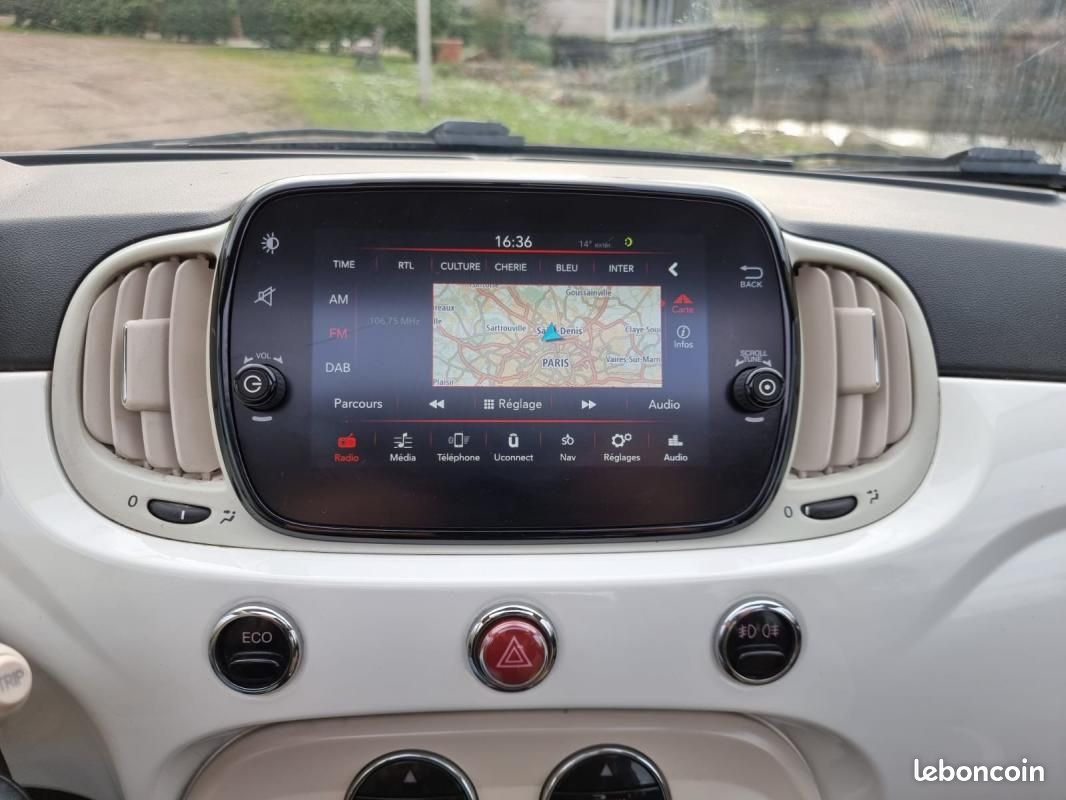 Fiat 500 SERIE 6 0.9 85 ch SS Dualogic S – Toit ouvrant CUIR