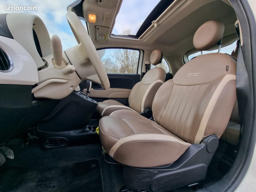 Fiat 500 SERIE 6 0.9 85 ch SS Dualogic S – Toit ouvrant CUIR